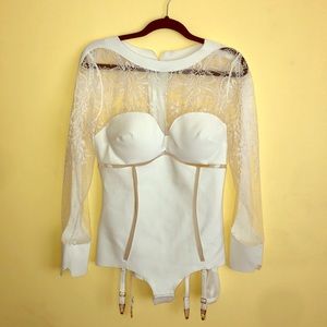 La Perla White Fit body with Lace